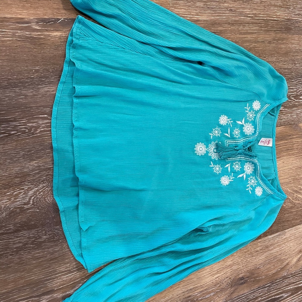 Girls turquoise Justice top